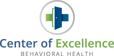Blue and Green logo for Center of Excellence.